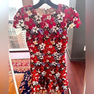 Alice and Olivia floral lace dress